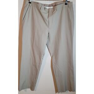 Chaps Beige Flat Front Men's Dress Pants 40 X 30 Straight Leg